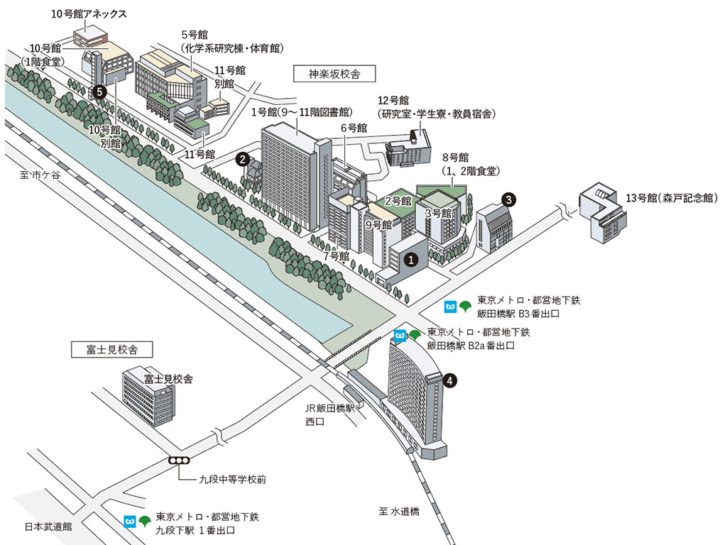 神楽坂キャンパスマップ